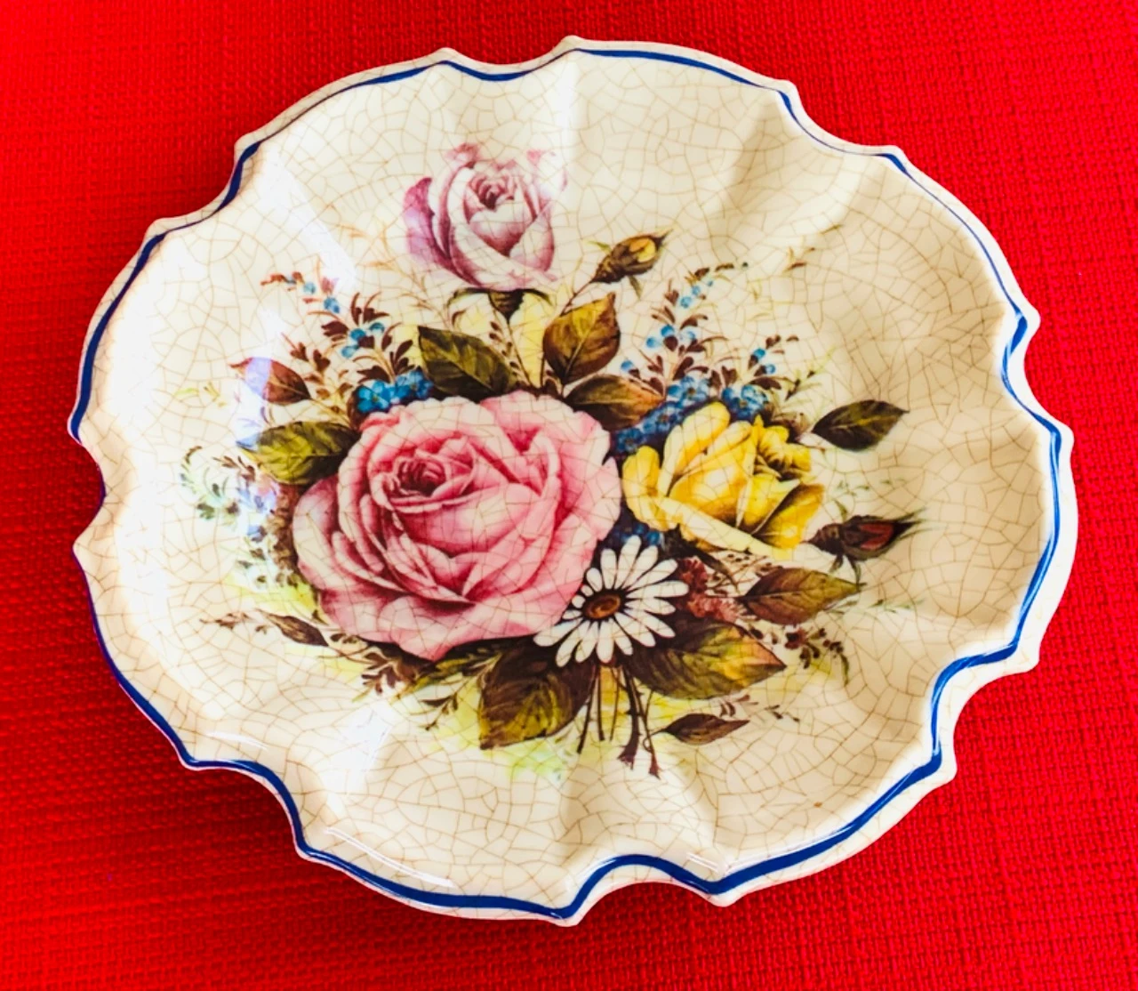 Assiette florale Quelle, en melamine à suspendre